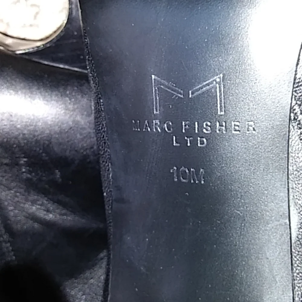 Marc Fisher Side Zipper Black Display Bootie 10M - Picture 6 of 8